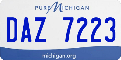 MI license plate DAZ7223