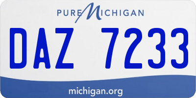 MI license plate DAZ7233