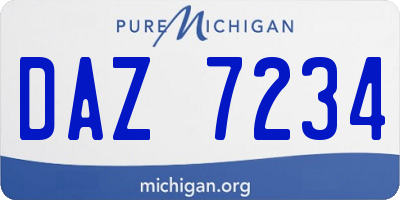 MI license plate DAZ7234