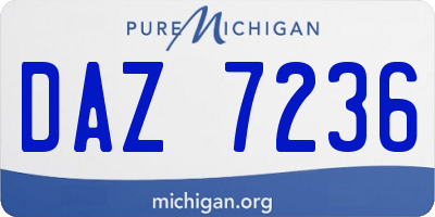 MI license plate DAZ7236