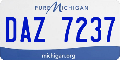 MI license plate DAZ7237