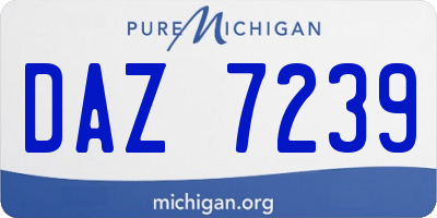 MI license plate DAZ7239