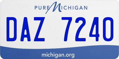MI license plate DAZ7240