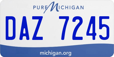 MI license plate DAZ7245