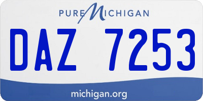 MI license plate DAZ7253