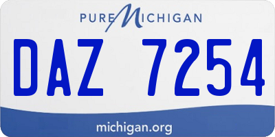 MI license plate DAZ7254