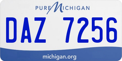 MI license plate DAZ7256