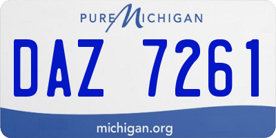MI license plate DAZ7261
