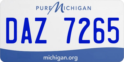 MI license plate DAZ7265