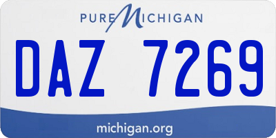 MI license plate DAZ7269