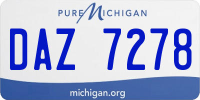 MI license plate DAZ7278