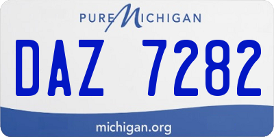 MI license plate DAZ7282
