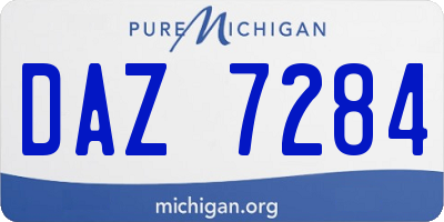 MI license plate DAZ7284