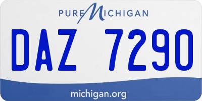MI license plate DAZ7290