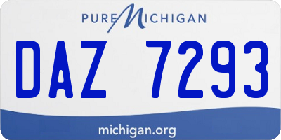 MI license plate DAZ7293