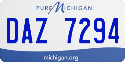 MI license plate DAZ7294