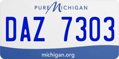 MI license plate DAZ7303