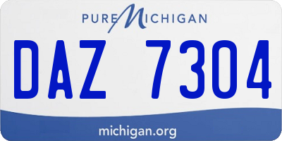 MI license plate DAZ7304