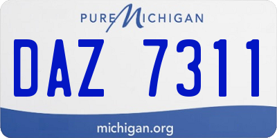 MI license plate DAZ7311