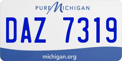 MI license plate DAZ7319