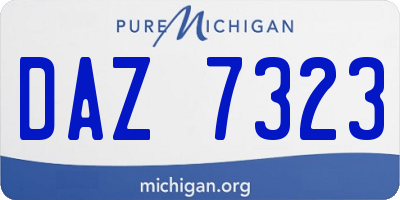 MI license plate DAZ7323
