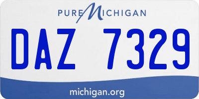 MI license plate DAZ7329