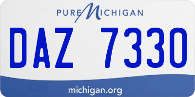 MI license plate DAZ7330