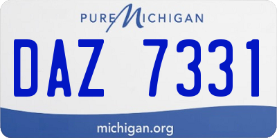 MI license plate DAZ7331