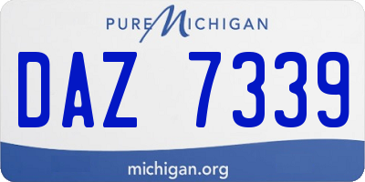 MI license plate DAZ7339