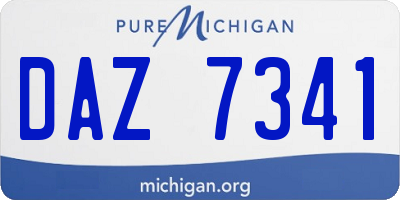 MI license plate DAZ7341