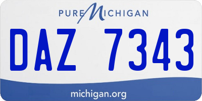 MI license plate DAZ7343
