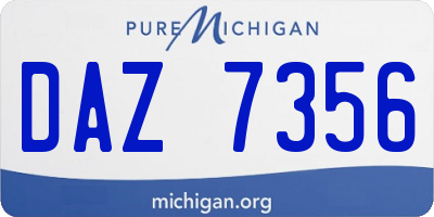 MI license plate DAZ7356