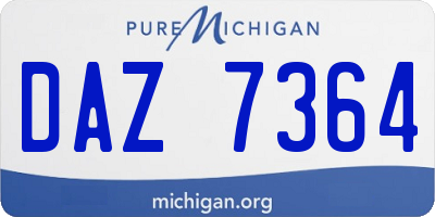 MI license plate DAZ7364