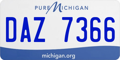 MI license plate DAZ7366