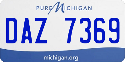 MI license plate DAZ7369
