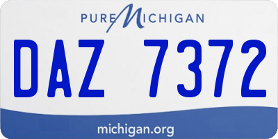 MI license plate DAZ7372