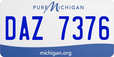 MI license plate DAZ7376