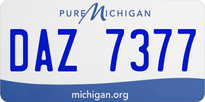 MI license plate DAZ7377