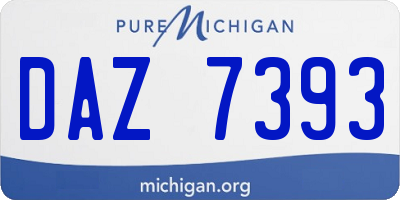 MI license plate DAZ7393