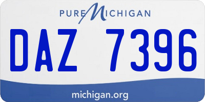 MI license plate DAZ7396