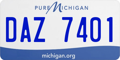 MI license plate DAZ7401
