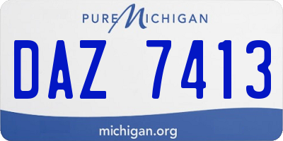 MI license plate DAZ7413
