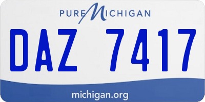 MI license plate DAZ7417