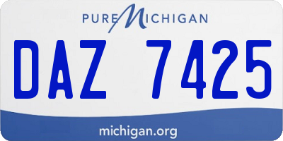 MI license plate DAZ7425