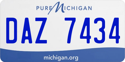 MI license plate DAZ7434