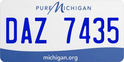MI license plate DAZ7435