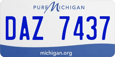 MI license plate DAZ7437