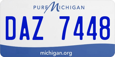 MI license plate DAZ7448