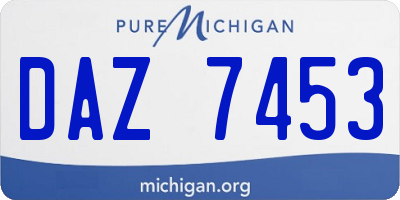 MI license plate DAZ7453