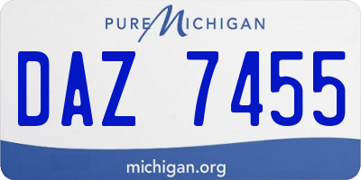 MI license plate DAZ7455